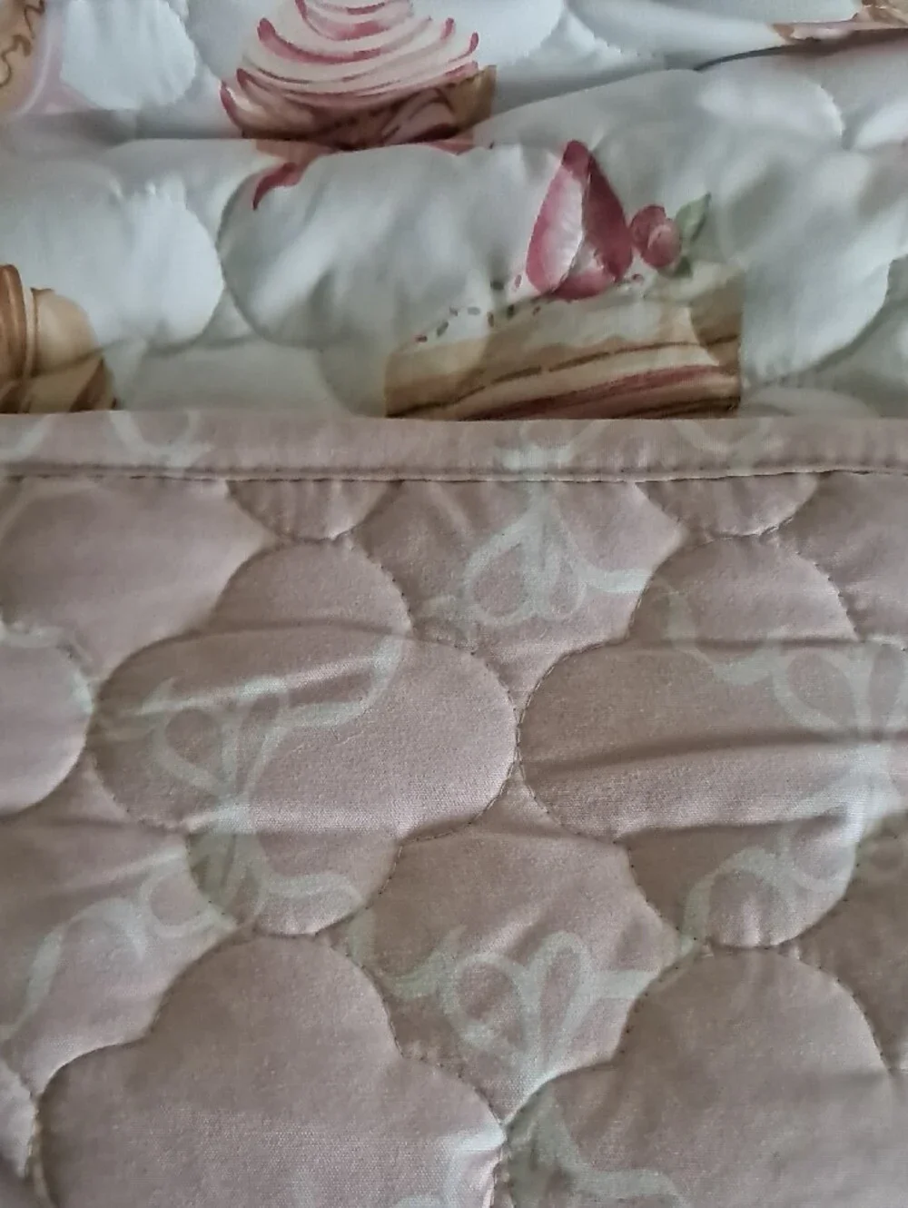 Serafina Rose Pink & Cream Boulangerie 3-Piece Quilt Set